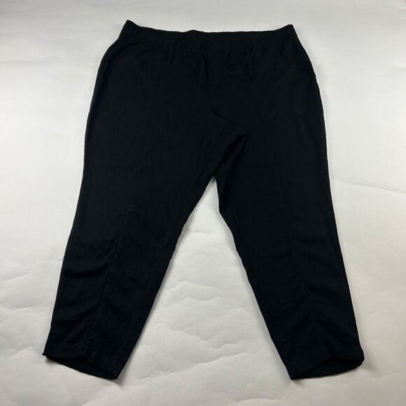 Old Navy Black Linen Blend High Rise Slim Leg Ankle Pant XXL - Picture 1 of 8